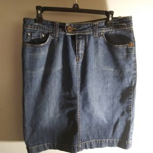 TRF 100% denim skirt size 10